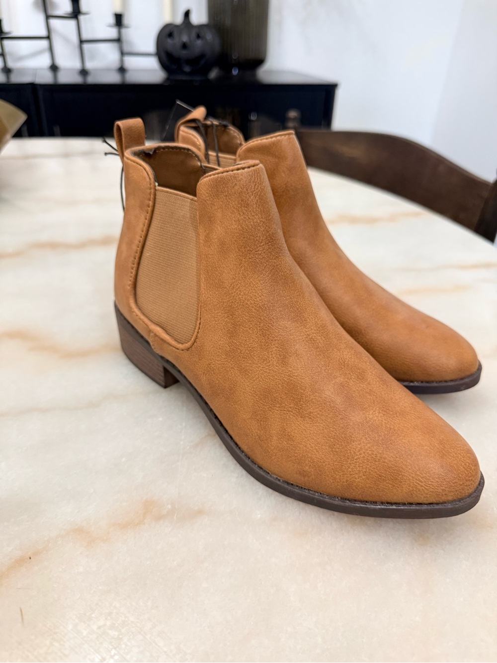 Express Tan Chelsea Ankle Boots